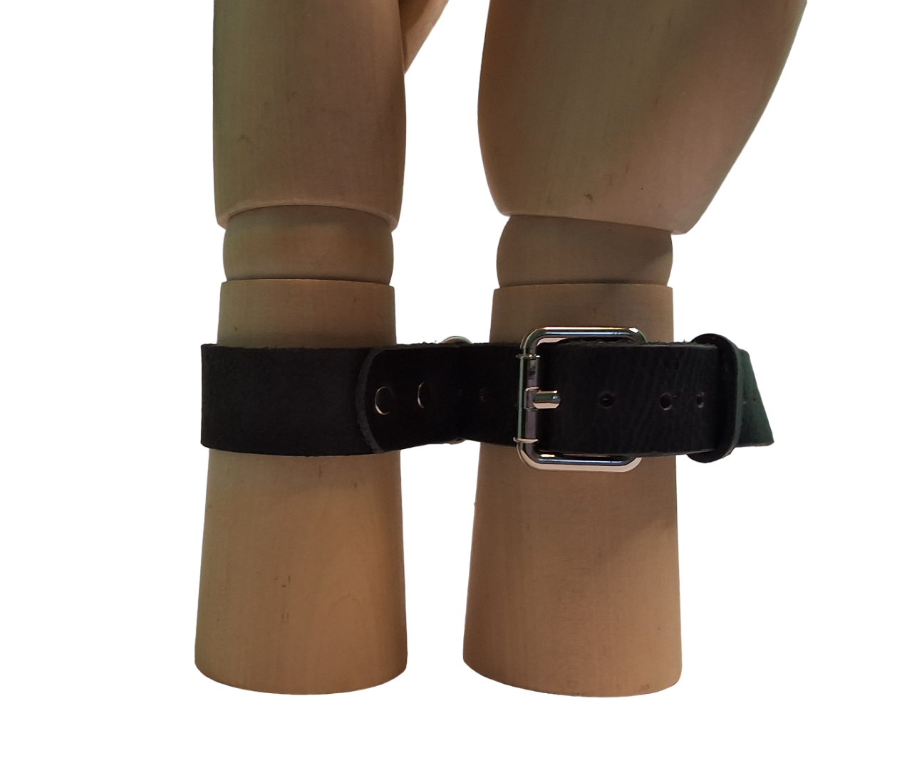 "restrictive" bracelet discreet leather cuff. 1" wide, 18" long