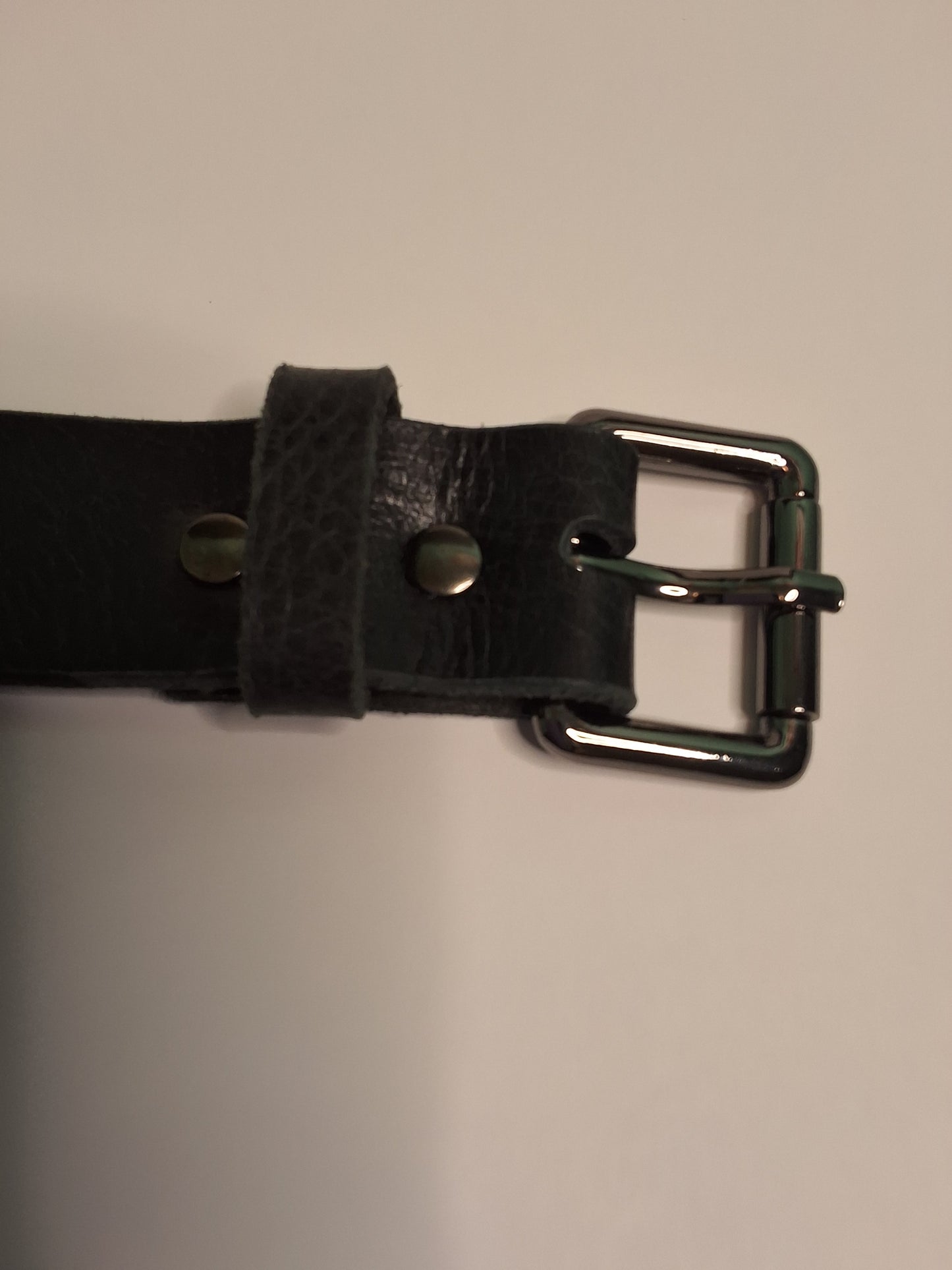 "restrictive" bracelet discreet leather cuff. 1" wide, 18" long