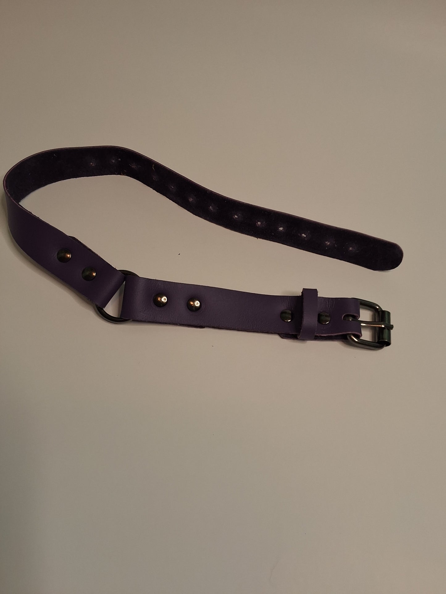 Bondage bracelet discreet leather restraint cuff. 1" wide, 20" long