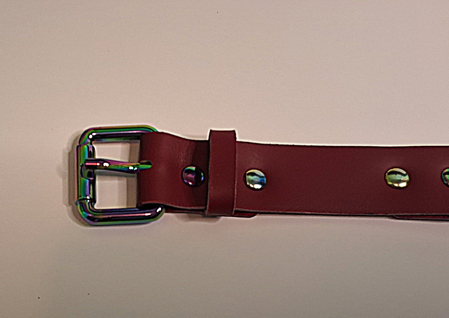 Bondage bracelet discreet leather restraint cuff. 1" wide, 20" long