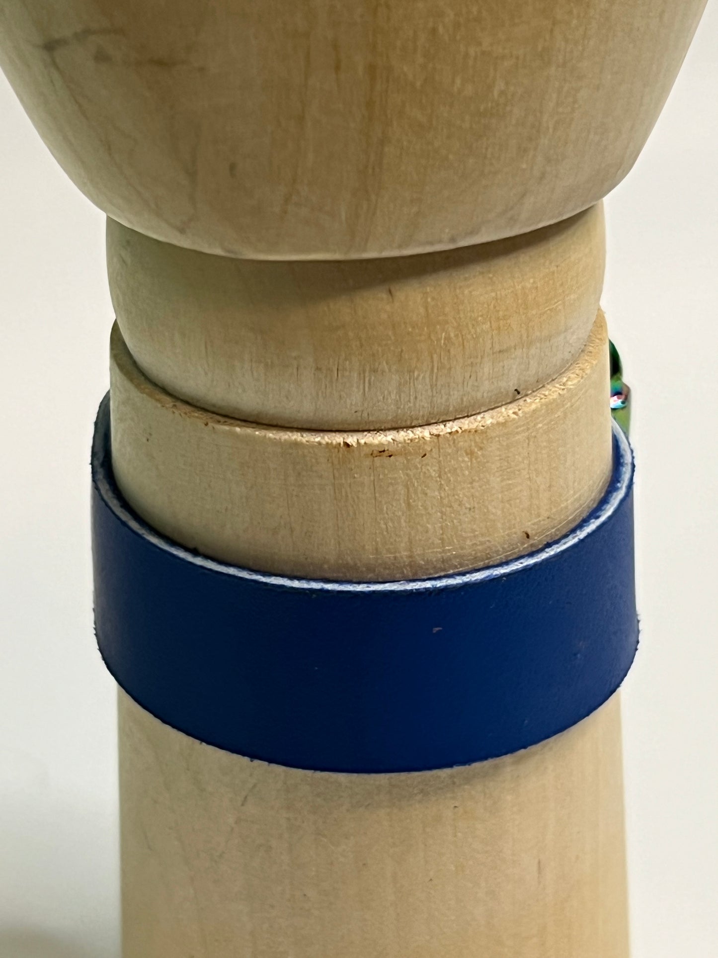 Blue leather bracelet